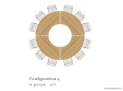 Exemple de configuration tables Temo abattantes