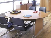 Table de réunion tonneau collection  Ensemble hêtre