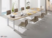 Table de réunion tonneau collection Fregate chêne
