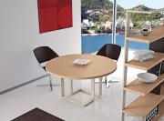 Table de réunion ronde collection Archimède chêne