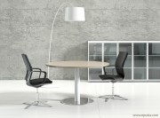 Table ronde pied inox Alfa