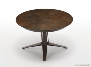 Table ronde extensible Link cristal céramique corten