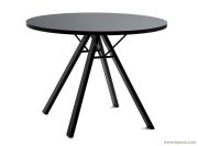 Table ronde Lab stratifié noir