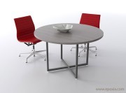 Table ronde Ibis avec piètement métal type Atelier