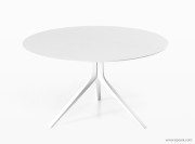 Table ronde en stratifié blanc Oops