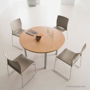 Table de réunion ronde collection Tim chêne