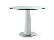 Table ronde en verre Ra FX par Gallotti Radice