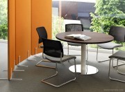 Tables de réunion ronde Alfa pieds inox