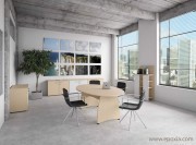 Table tonneau  Ensemble chêne fil