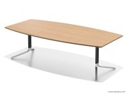 Table de réunion abattante tonneau Temo pied Y