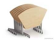 Table de réunion forme arc pliables collection Tangup