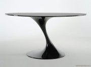 Table en verre dépoli anthracite Atatlas