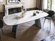 Table ovale Moonlight plateau marbre Calacatta