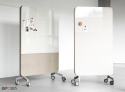 Gamme Mood Fabric Mobile, verre ou bi-matière, dos acoustique 45 mm