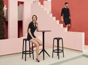 Tabouret de bar Brooklyn en polypropylène noir