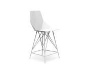 Tabouret de bar Faz Vondom, assise et piètement blancs