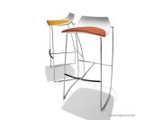 Tabouret de bar Hoop et coussin