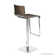 Tabouret de bar Kuadra bois pied colonne