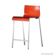 Tabouret de bar Kuadra translucide avec 4 pieds