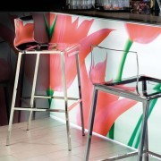 Tabourets de bar Kuadra transparents