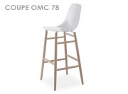 Tabouret de bar Coupé pieds bois