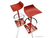 Tabourets de bar Hoop avec repose-pieds