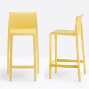 Tabouret Pedrali Volt 677 - hauteur d'assise 66 cm - jaune