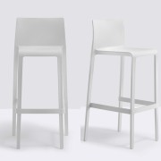 Tabouret de bar Volt 678 (hauteur d'assise 76 cm) coloris blanc