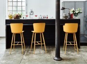 Tabouret de bar Calla polypro jaune