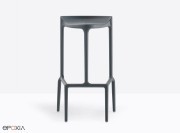 Tabouret de bar Happy polypro graphite