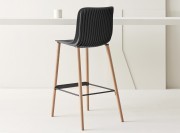 Tabouret Dragonfly, pieds bois