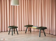 Tabouret Slim et banc 2 places avec tablette