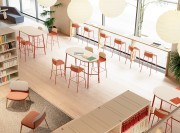 Tabouret Klik, pieds métal