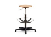 Tabouret atelier/laboratoire réglable en hauteur avec repose-pieds