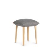 Tabouret tissu gris Soft