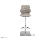 Tabouret Uni 380, pied pivotant et coque en polypropylène