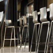 Tabouret de bar bois dossier haut Kuadra 