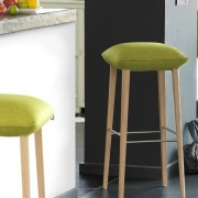 Tabouret de bar Soft tissu vert 