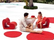 Fauteuils en forme de coeur Agatha