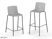 Tabourets Omega 2 hauteurs, pieds droits