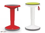 Tabourets réglables en hauteur Up, avec ou sans coussin (option)