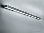 Double applique linéaire murale aluminium verni gris