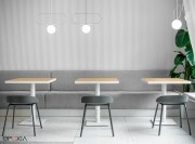 Tabouret Team, idéal en restauration d'entreprise