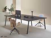 Bureau partagé Tknika Office Bench 2 postes, écran de séparation