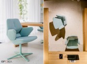Easy chair Trifidae pied alu poli