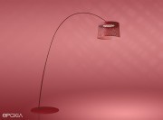 Lampadaire rouge Twiggy Grid Outdoor par Foscarini