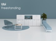 Configuration d'ameublement Ubi Freestanding, avec façades à serrure