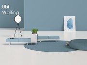Configuration d'ameublement Ubi Waiting avec coussins d'assise