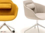 Chaises de réunion pivotante, pieds patins ou roulettes