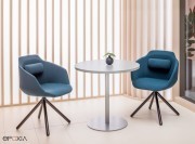 Fauteuils visiteur Ultra pivotant, pied bois